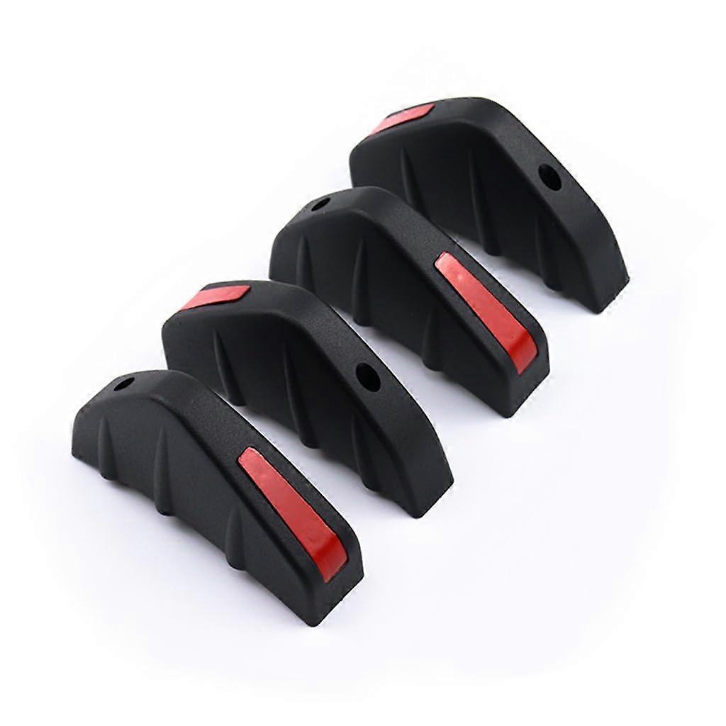 Auto Rear Spoiler Bumper Diffuser Lip Kit for Benz GLE 7-Seater 2020-2025, 4-Piece Black with Red Cover Anticollision Accessory