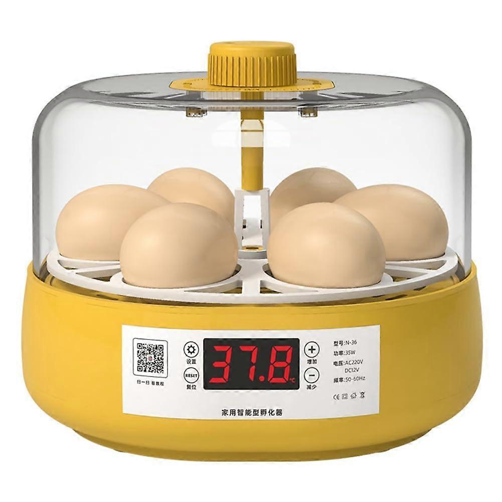 Mini Egg Incubator, Automatic, 6 Eggs, EU Plug, Durable, Easy to Use