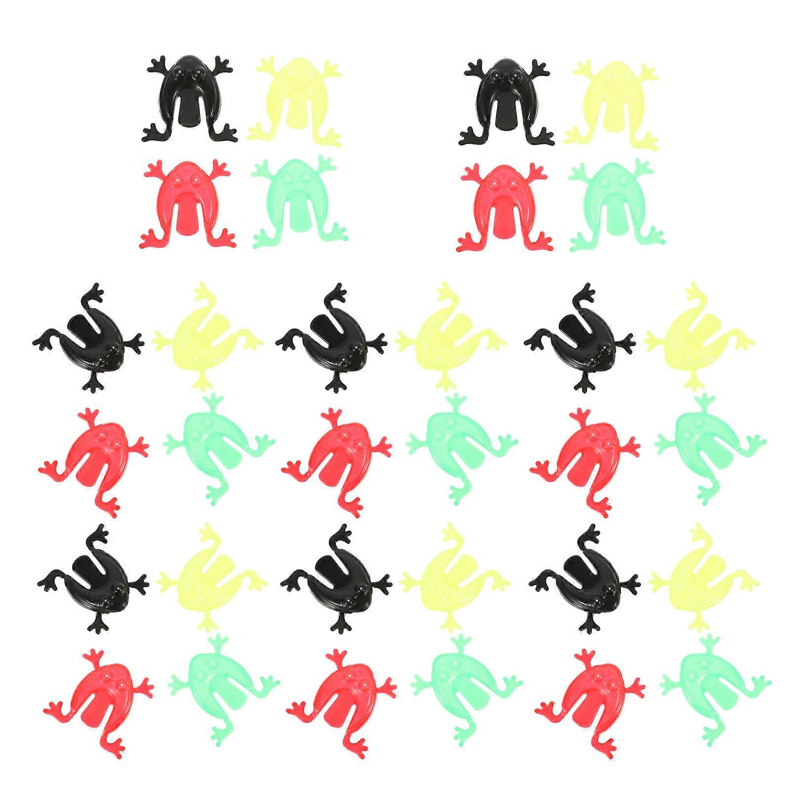 Jumping Frogs Party Favors Miniature Frogs Bulk Assorted Color 5.5x5.5cm Entertainment 50Pcs