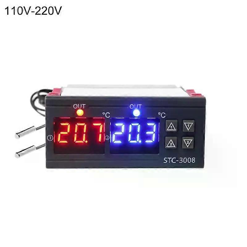 STC-3028 Digital Temperature and Humidity Controller Thermostat and Hygrostat Doubles Display AC 110V 220V DC 12V 24V 10A