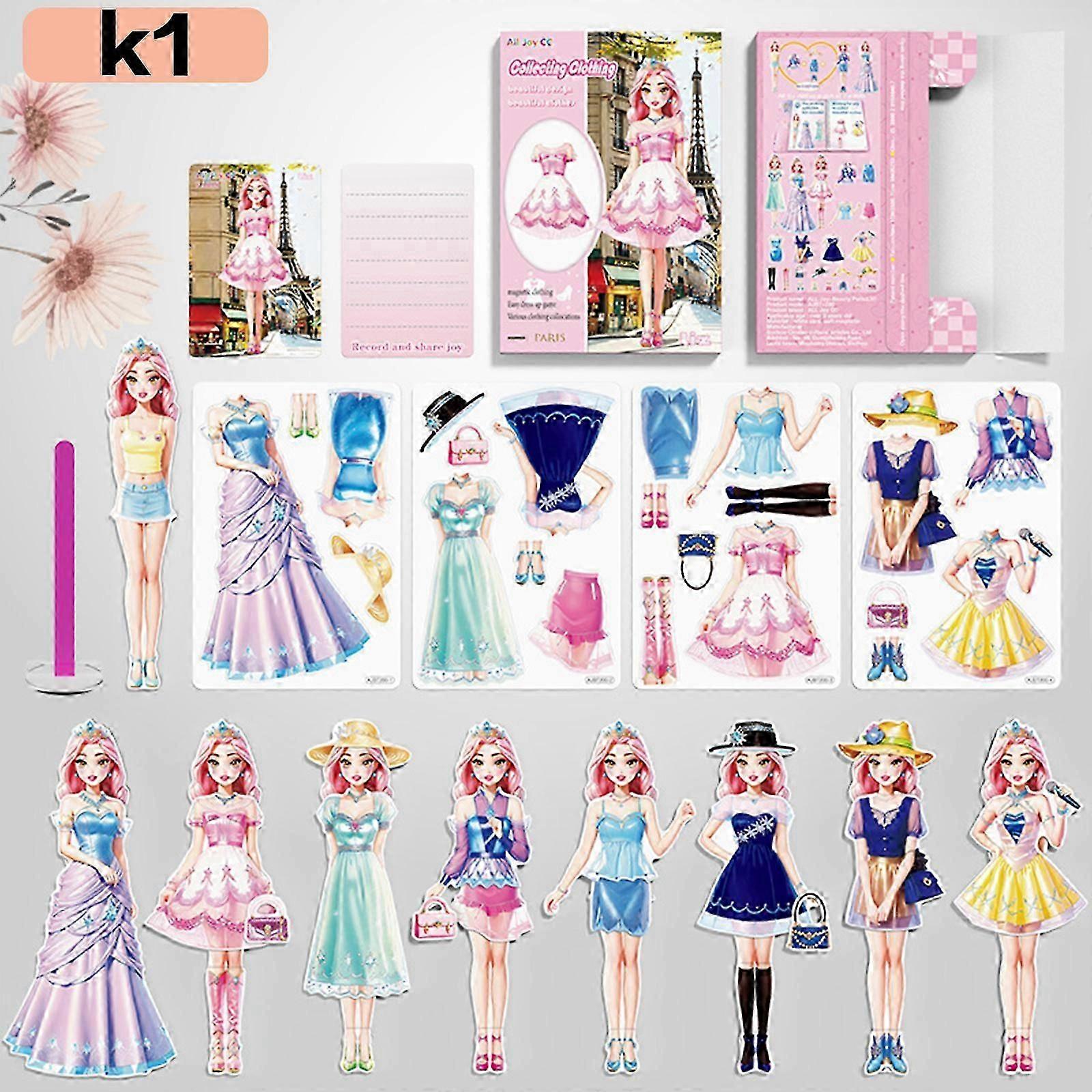 磁気プリンセスドレスアップ紙人形、磁気ドレスアップベビー、磁気ドレスアップベビーペーパードール、創造性と想像力を育む女の子のための磁気ドレスアップベビーペーパードール