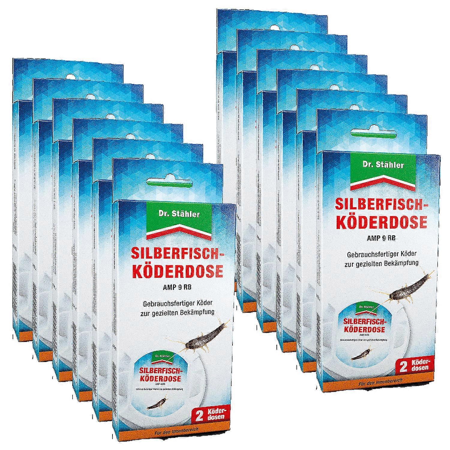 12 x DR. STÄHLER Silberfisch-Köderdose, 2 Stück