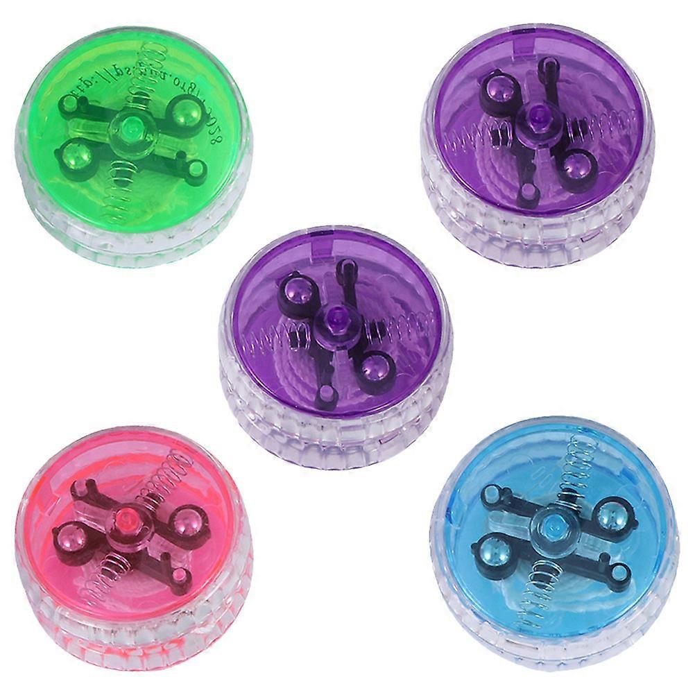 Colorful LED Luminous Yo-yo Balls Designed For Children Playtime 5pcs Round Shape