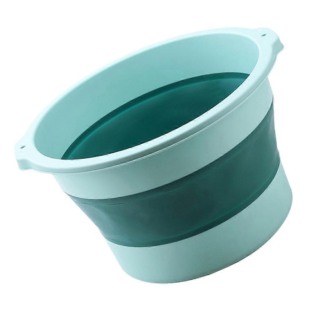Folding Foot Bath Bucket With Massage Function For Foot Soaking In Living Room Or Bathroom Use Light Blue Color Designed For Convenience 1Pack