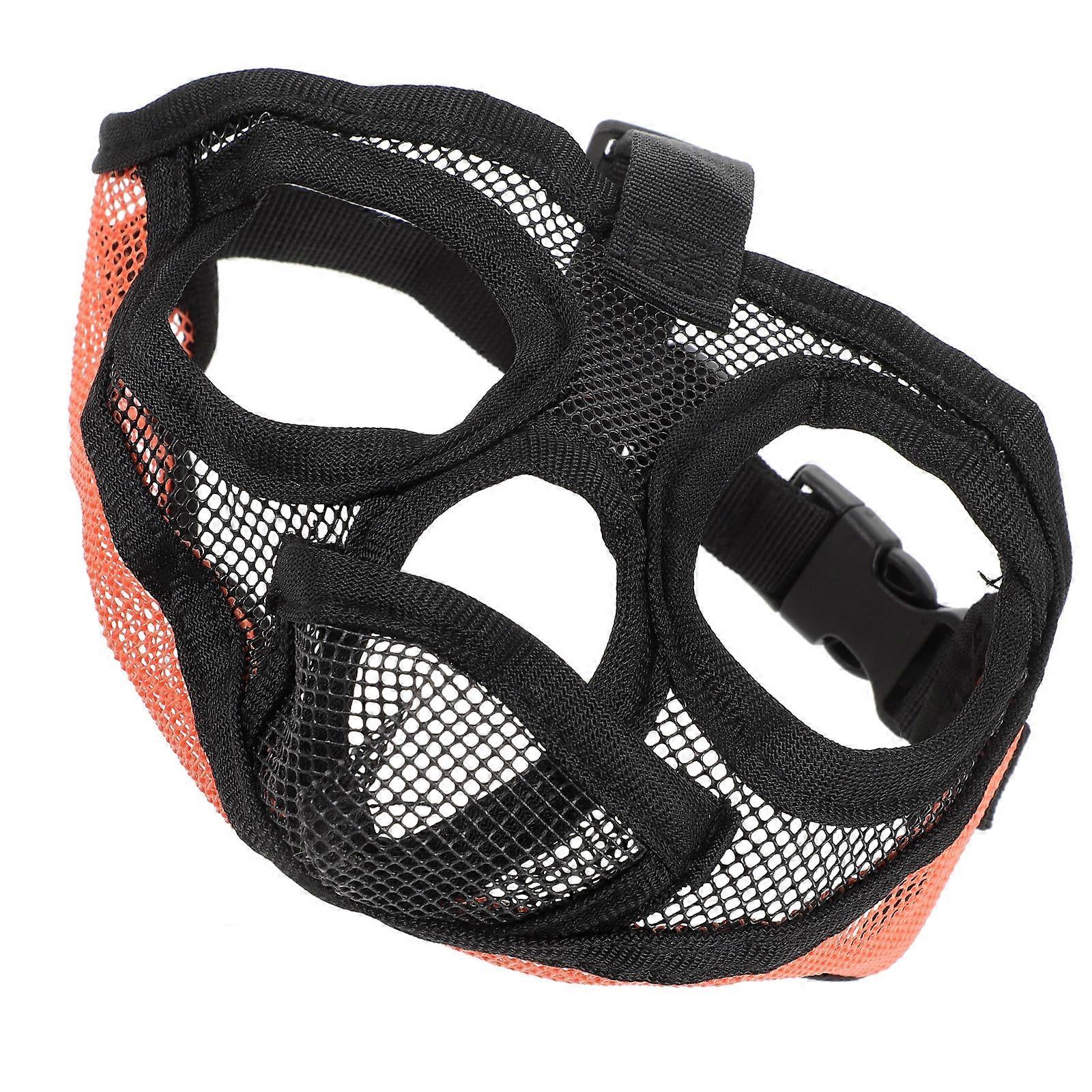 Muzzle For Short Snout Dogs Breathable Mesh Design Suitable For Daily Use Black PVC 1Pcs