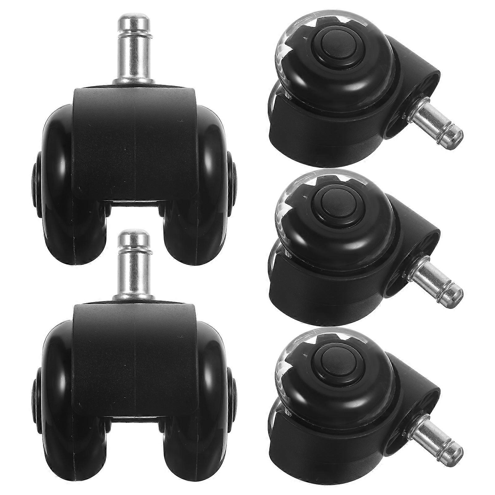 Chair Wheels Replacement 5Pcs Caster Wheels For Furniture Silent Operation Ideal For Workplace
