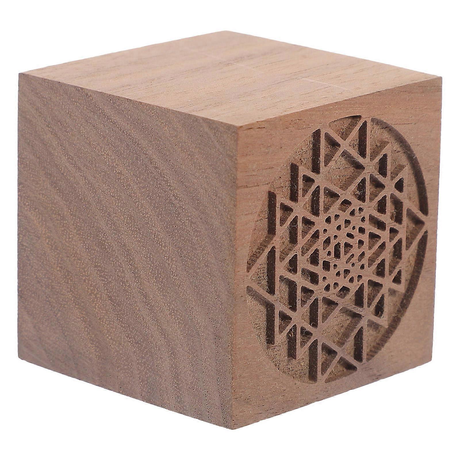 Cube Wood Essential Oil Diffuser Replacement Diffuser For Adults Yoga Room Office Brown 1Pcs