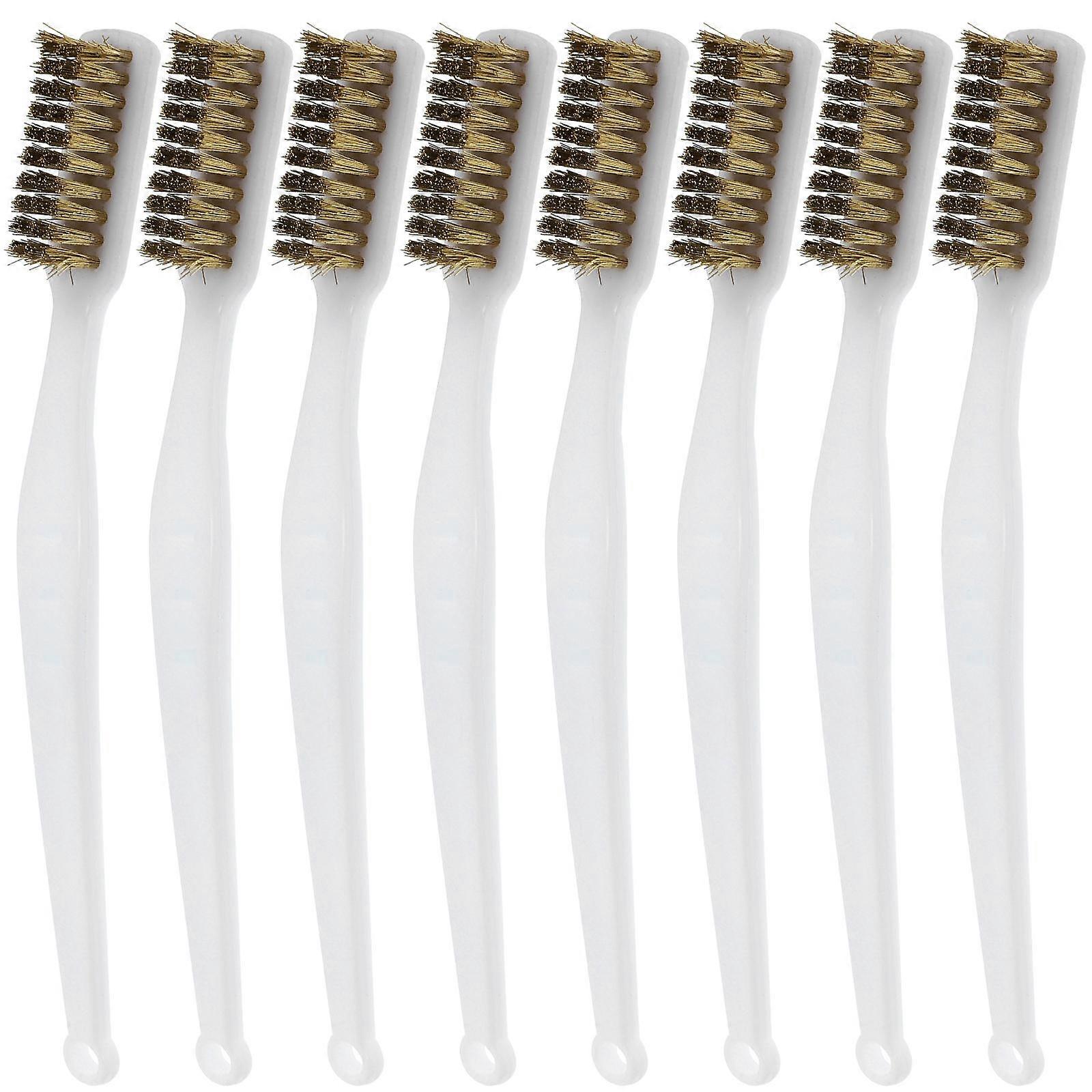 Rust Removal Brush Handle for Home Use with 10Pcs Durable Cleaning Brushes
