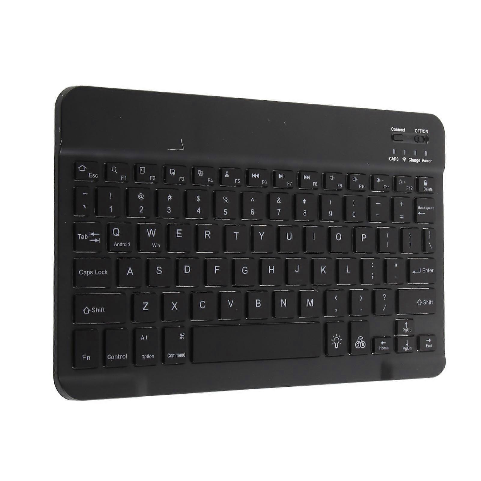 Bluetooth Keyboard 78 Keys RGB Backlit Ultra Slim Silent Portable Wireless Keyboard for Smart Phones Tablets Laptops Black 