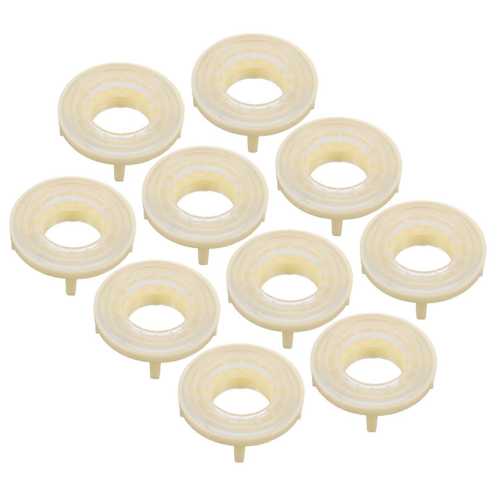 Light Yellow Plastic Faucet Repair Kit 10 Sets Sturdy Washers and Nuts for Kitchen and Bathroom