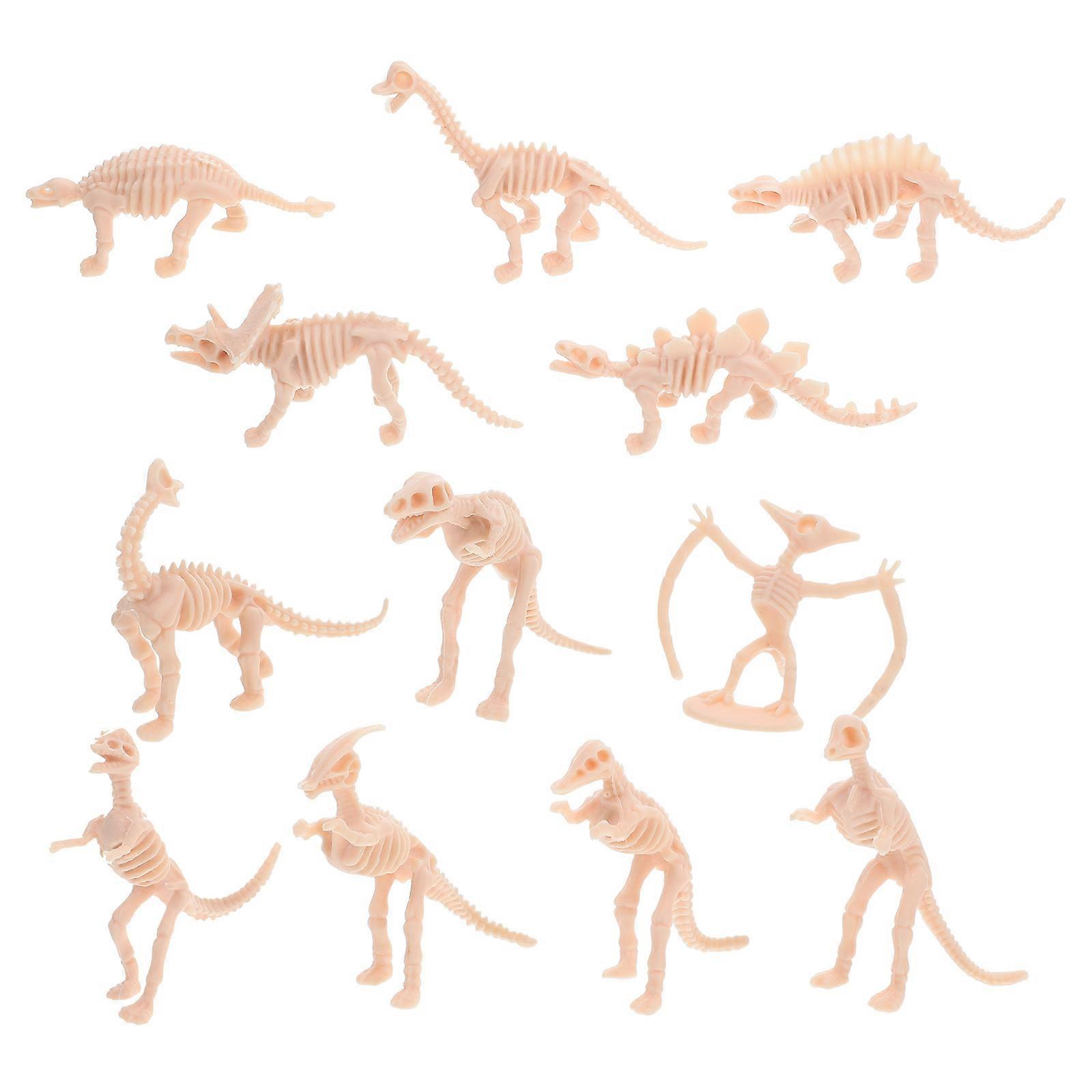 12pcs Dinosaur Skeleton Model Kit for Sandbox Play Archaeological Exploration and Party Decorations Plastic Dinosaur Bones