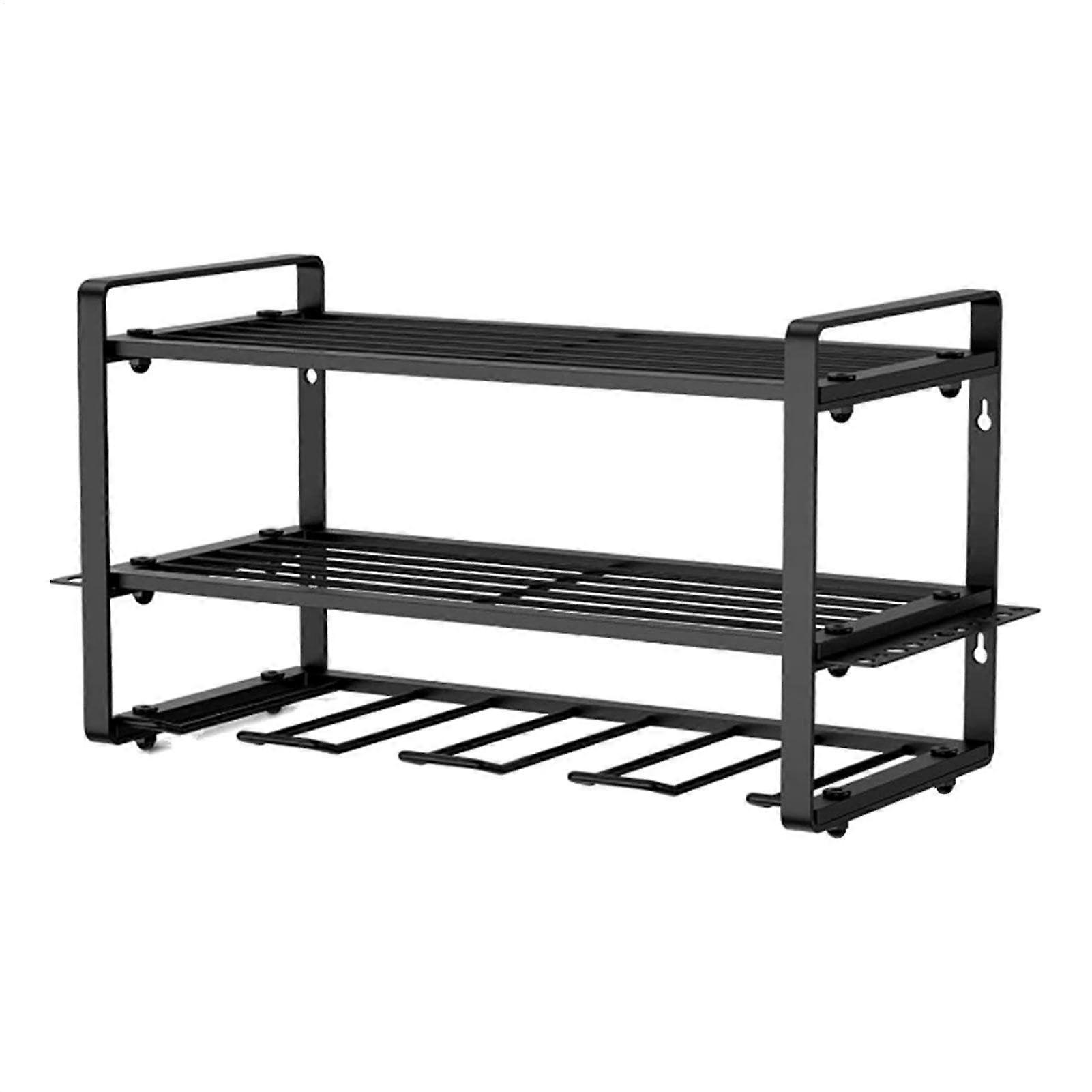 Sturdy Wall Organizer for Power Tools – Floating Drill Storage Shelf for the Garage, SpaceSaving WallMounted Tool Holder, Organize