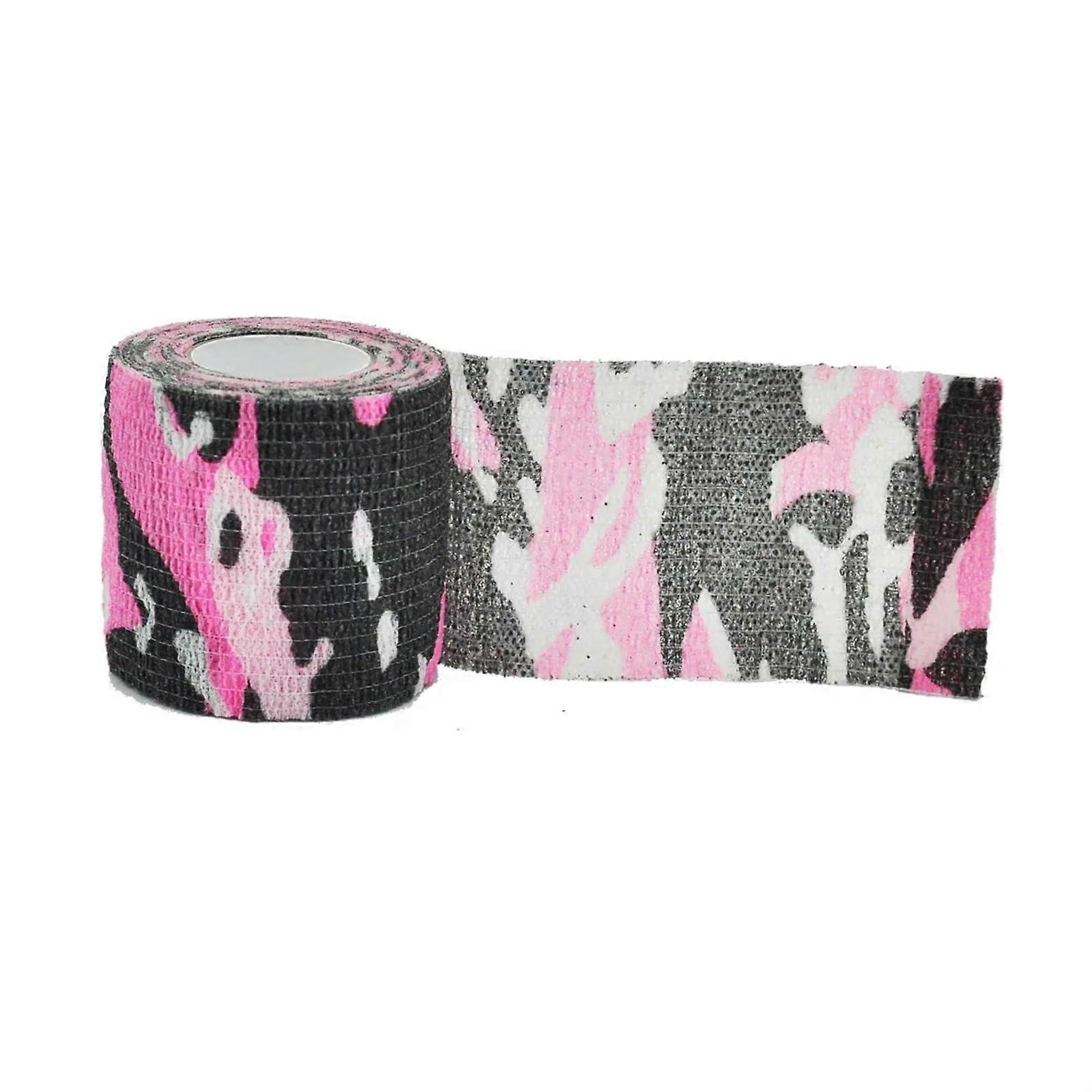 Rosa Elastisches Wickelband, Selbstklebendes Sportschutzband für Knöchel, Knie, Finger und Arm – 10cm x 4.8m Größe