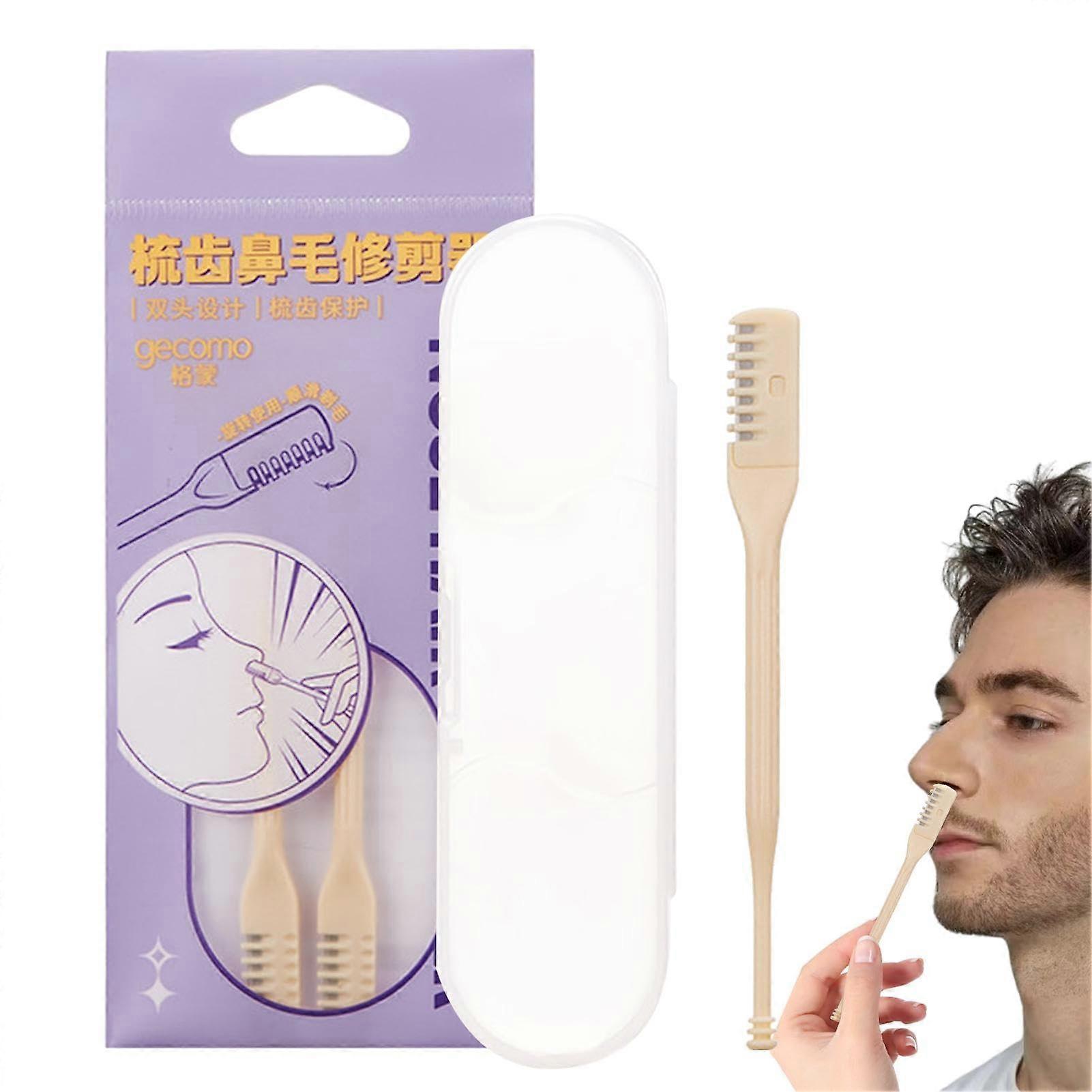 Nose Hair Trimmer for Men 2-In-1 With Storage Box, Portable Nostril Remover for Nose and Ear, Single Cutting Head