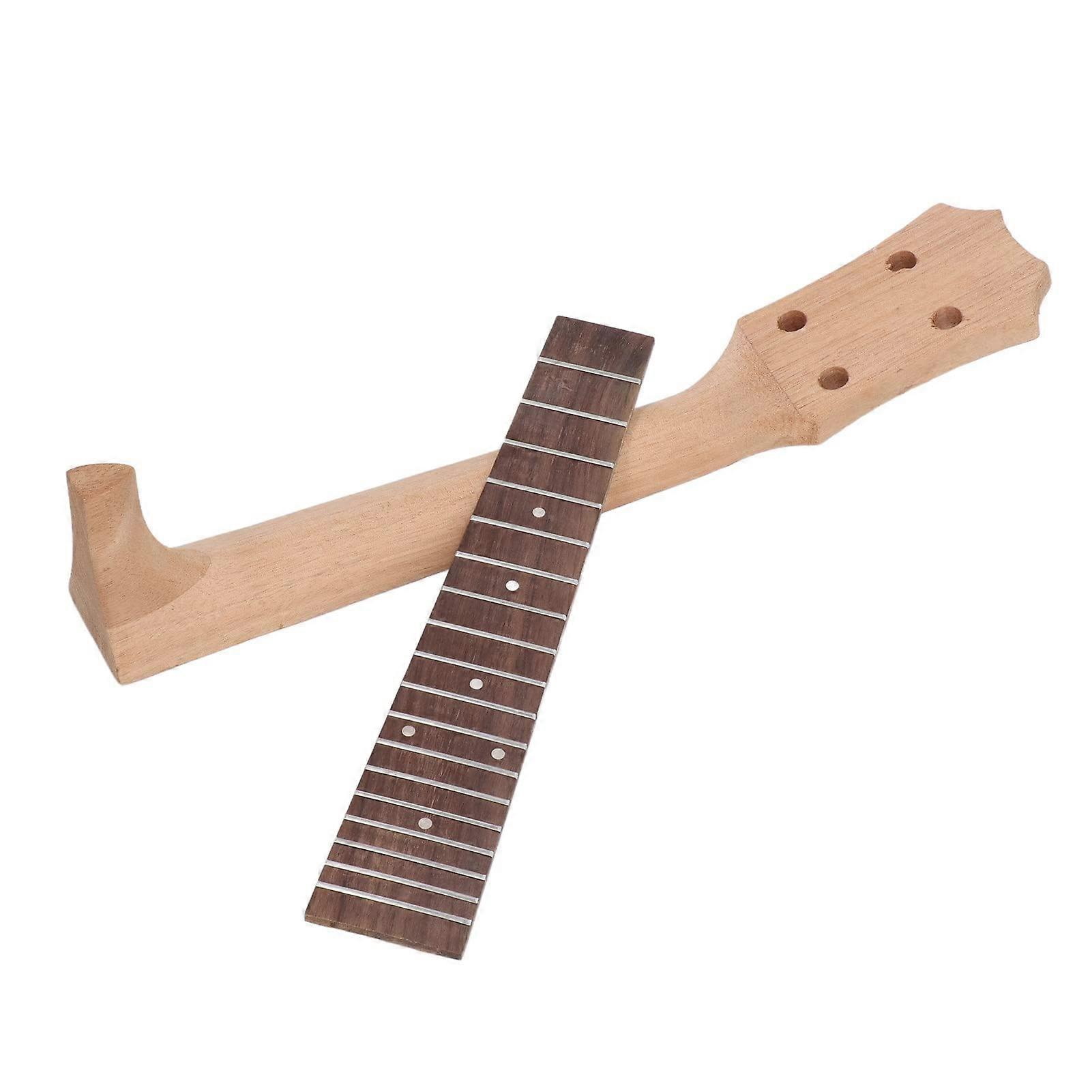 Ukulele Fingerboard Kit, Rosewood Okoume Wood Replacement for 4String, 58.4 cm