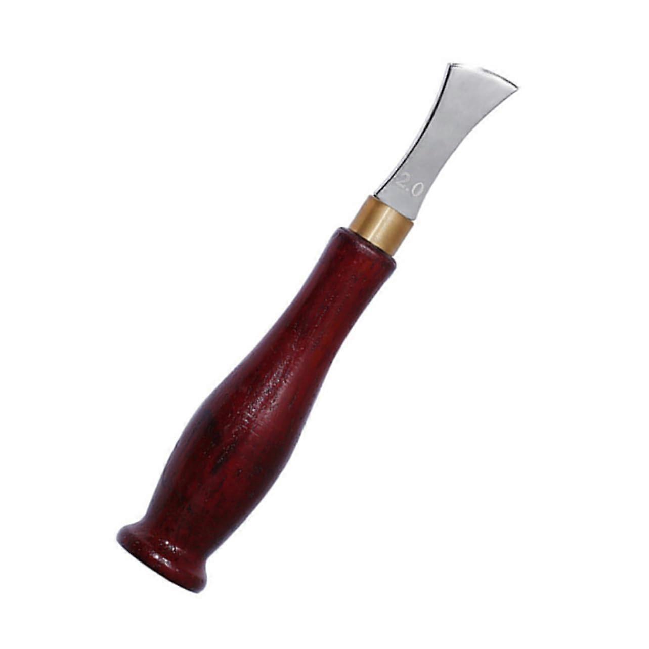 Leather Edge Beveler 1-Piece, Ergonomic Wooden Handle Leatherworking Tool For Edge Finishing