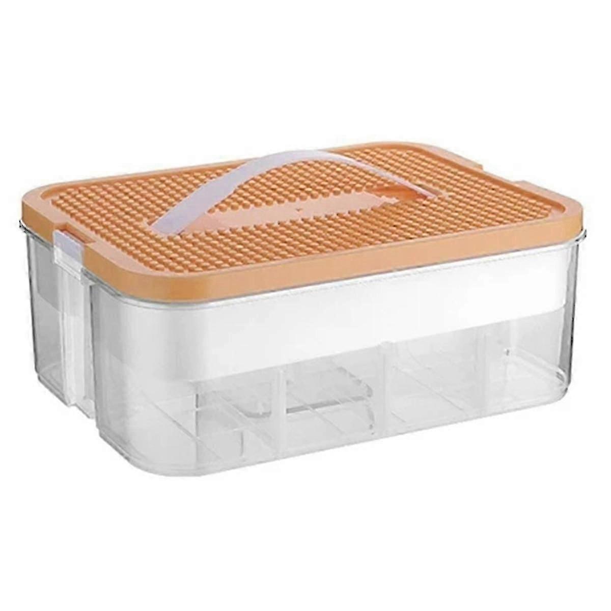 Bright Yellow Stacking Brick Storage Box - Fun & Practical Kids' Toy Organiser