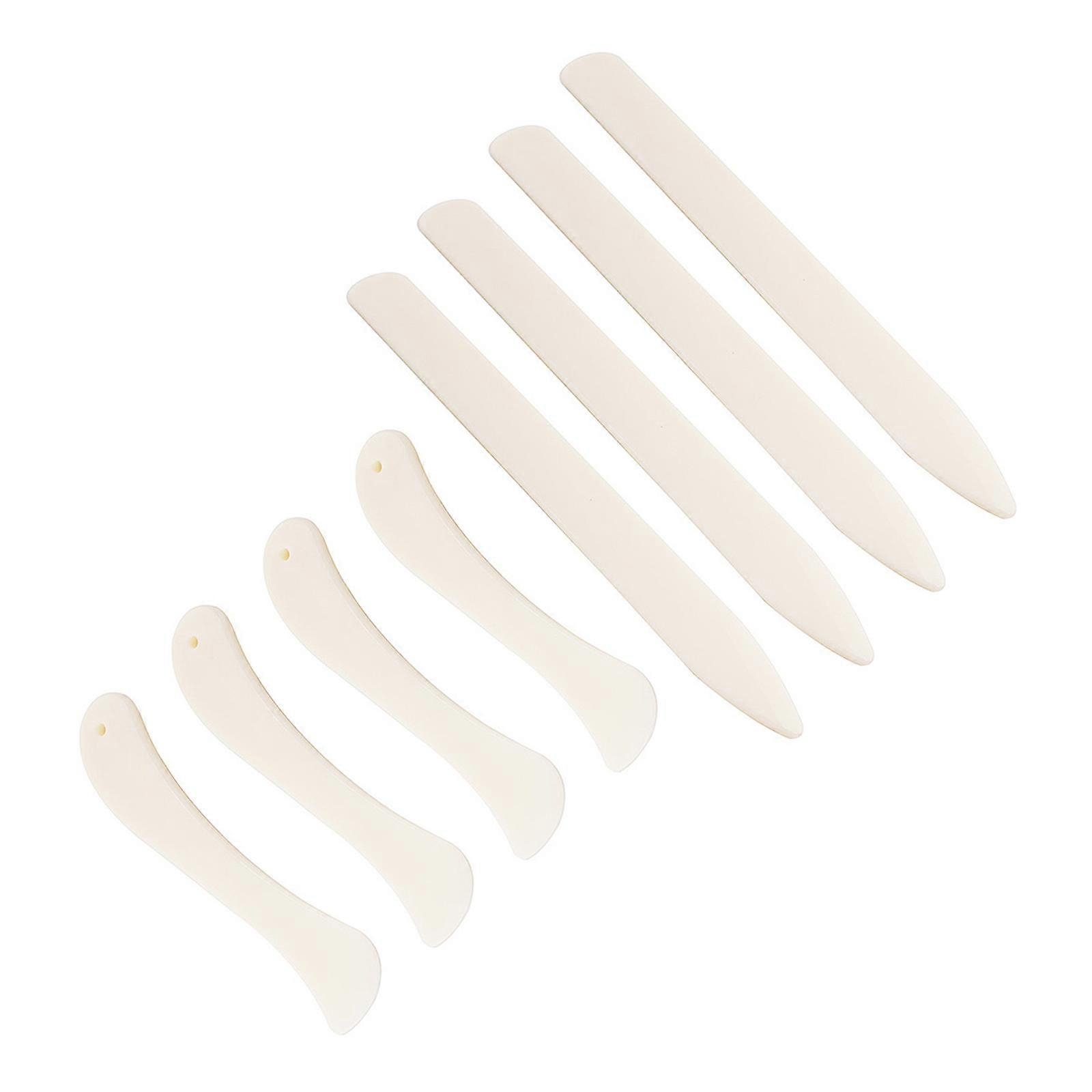 8Pcs Sewing Bone Folder Leather Creaser Fabric Folding Creasing Tool for Leathercraft Burnishing Bookbinding Project Multicolor