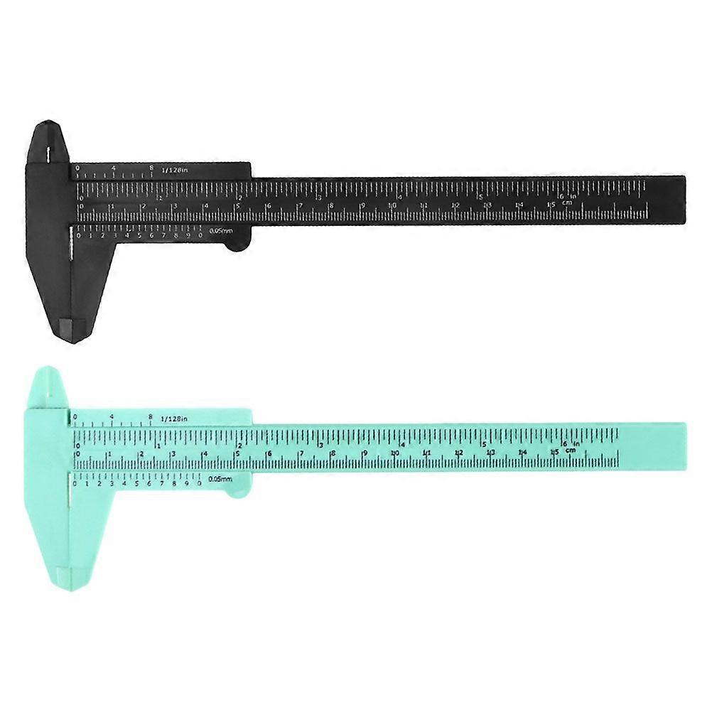 2pcs Mini Calipers Portable Sliding Caliper Pocket Caliper Ruler Measuring Tool 150mm 0.5mm