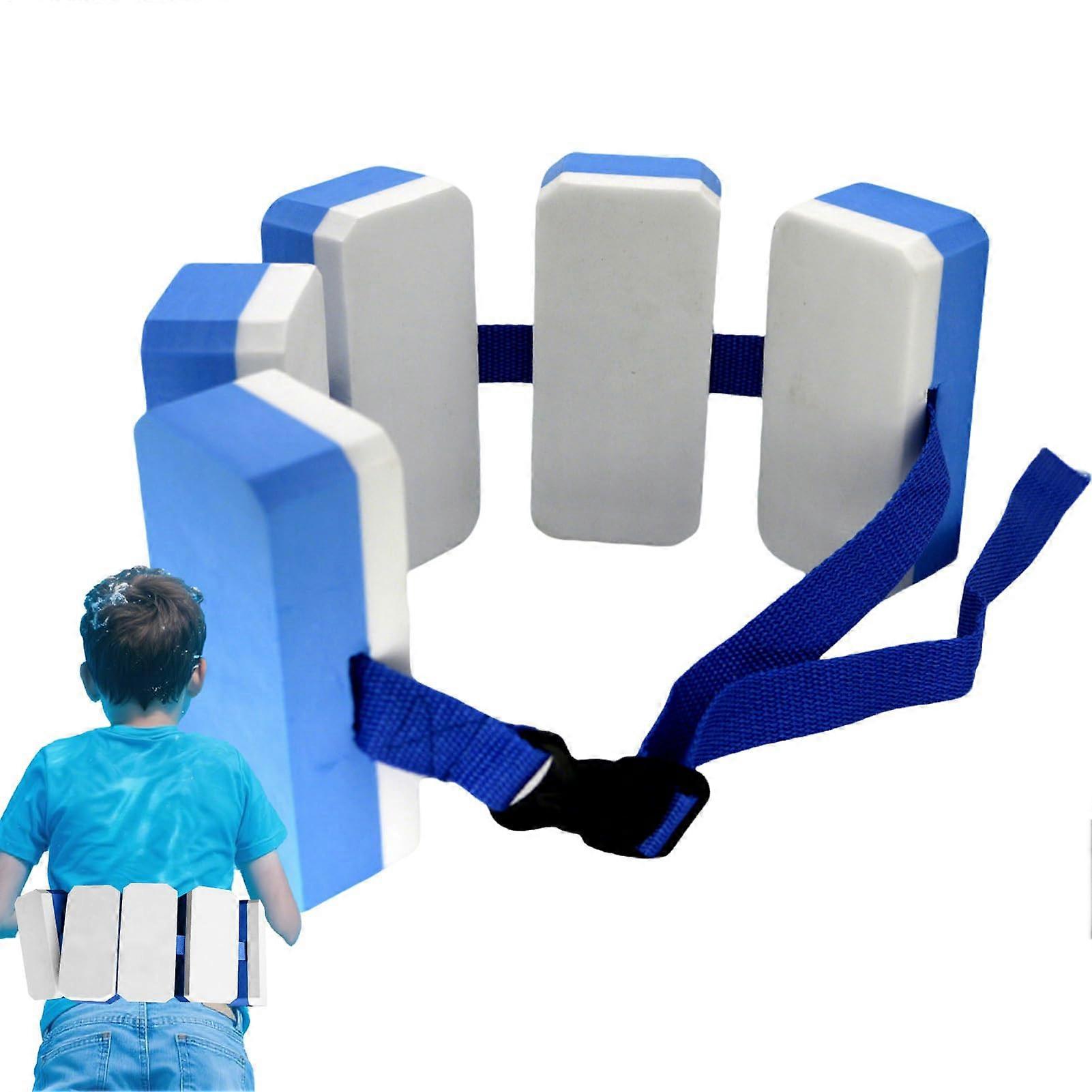 Kids Swim Belt For Beginners Adjustable Waist Beginner Swimming Aid Blue