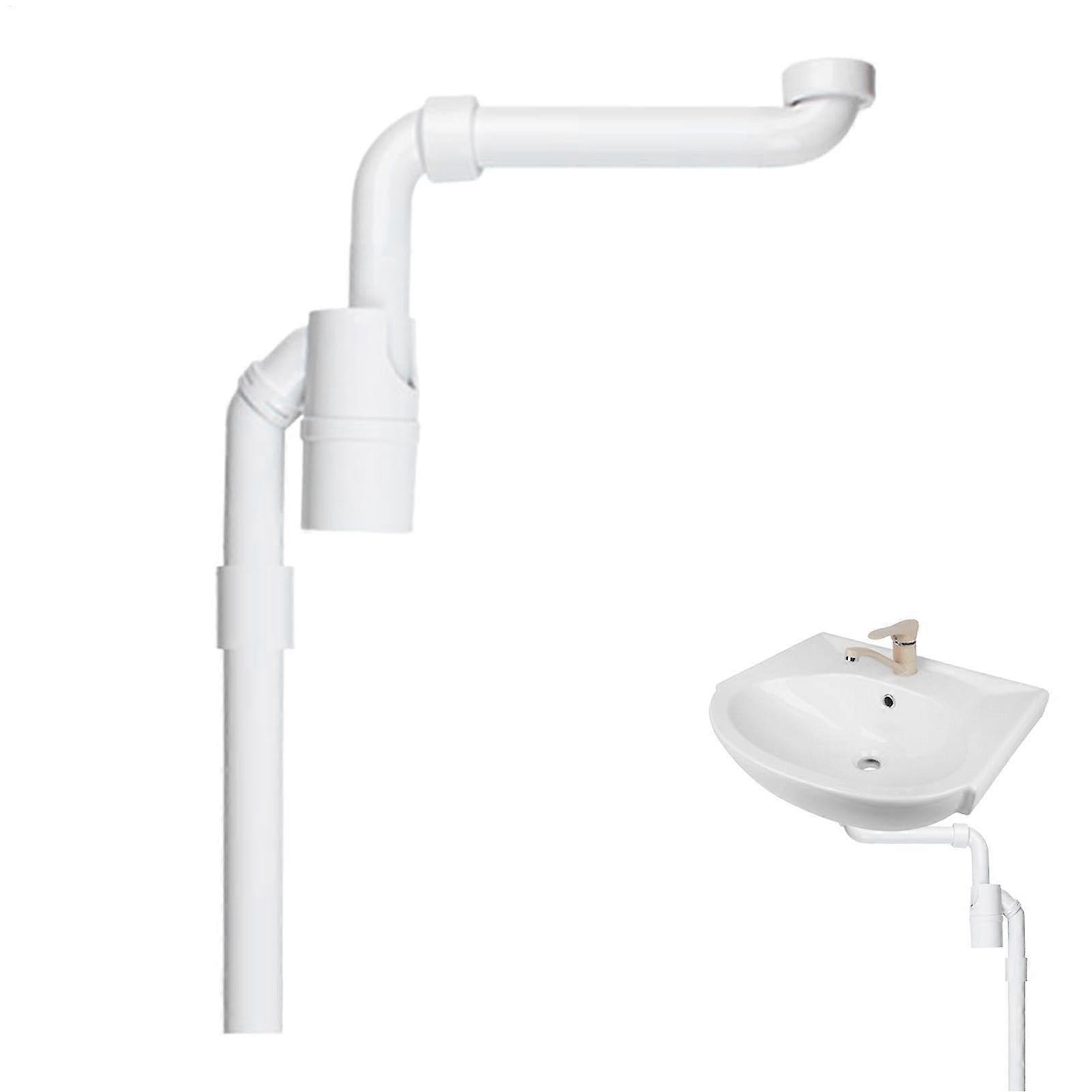 Washbasin Drain Pipe P-Trap, Flexible Kitchen Sink Drain Pipe, Anti-Odor, Space-Saving, Tp-13 Model