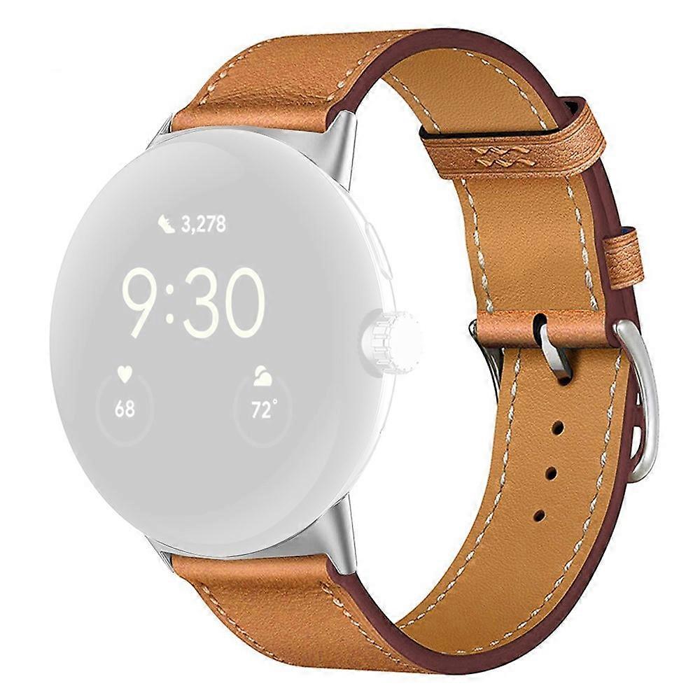 Compatible For Google Pixel Watch 3 45mm Watch Band Genuine Cow Leather Wrist Strap