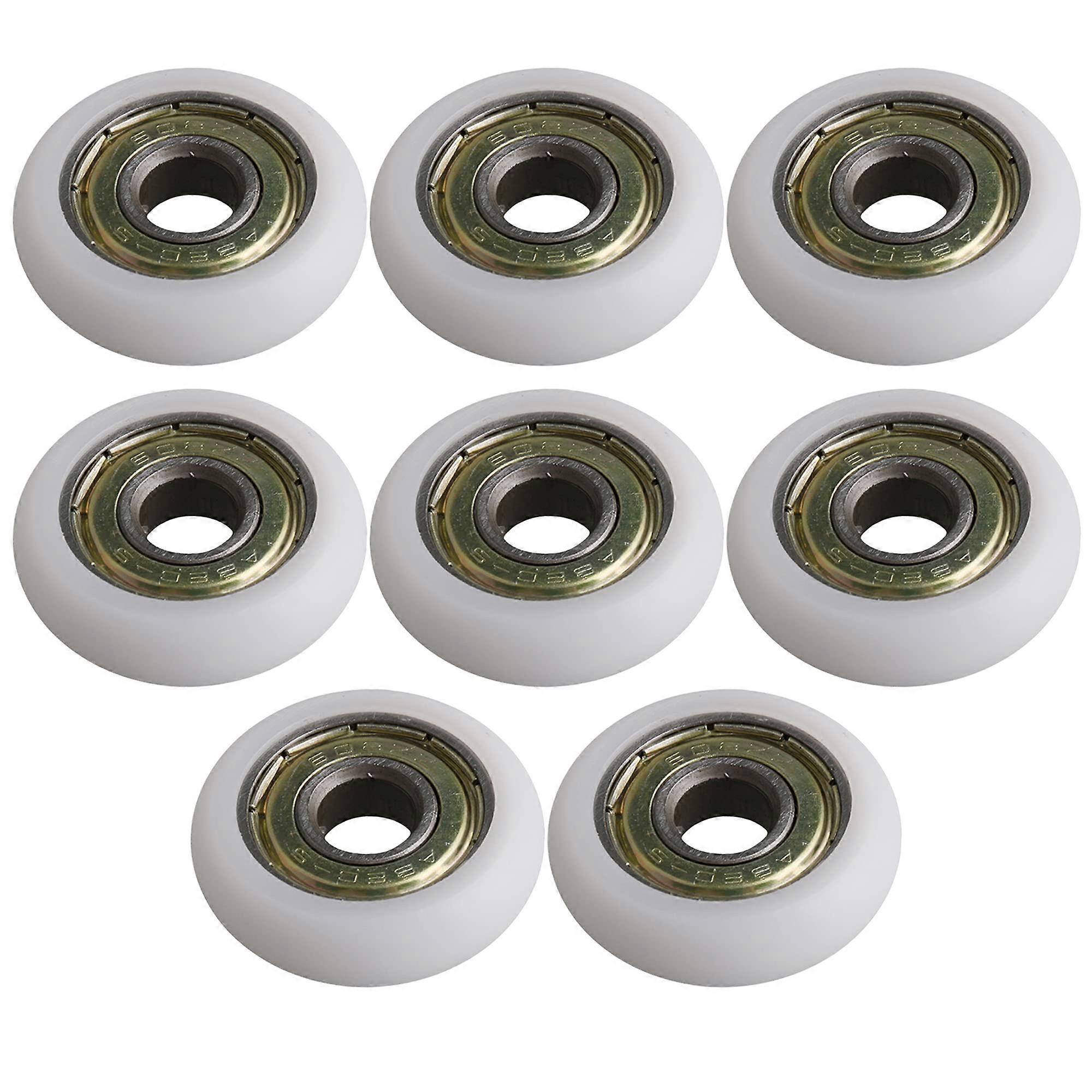 Door Window Guide Pulley Roller Wheel Set, 87kg Capacity, Round Ball Bearings, Pack of 8, Durable for Home Use