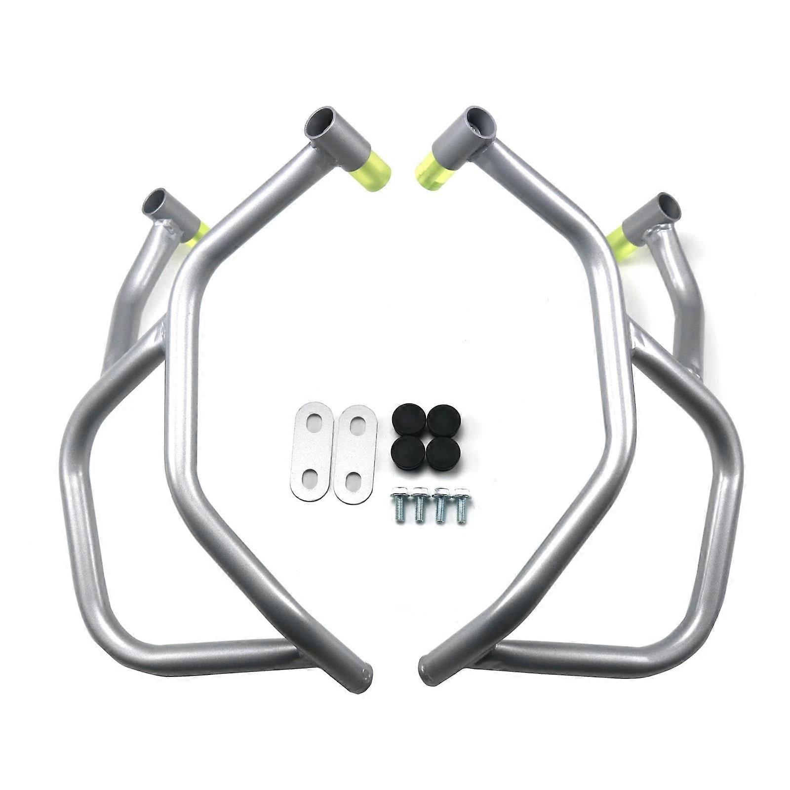 For 800MT Motorcycle Engine Guard Crash Bar Protector Bracket Silver