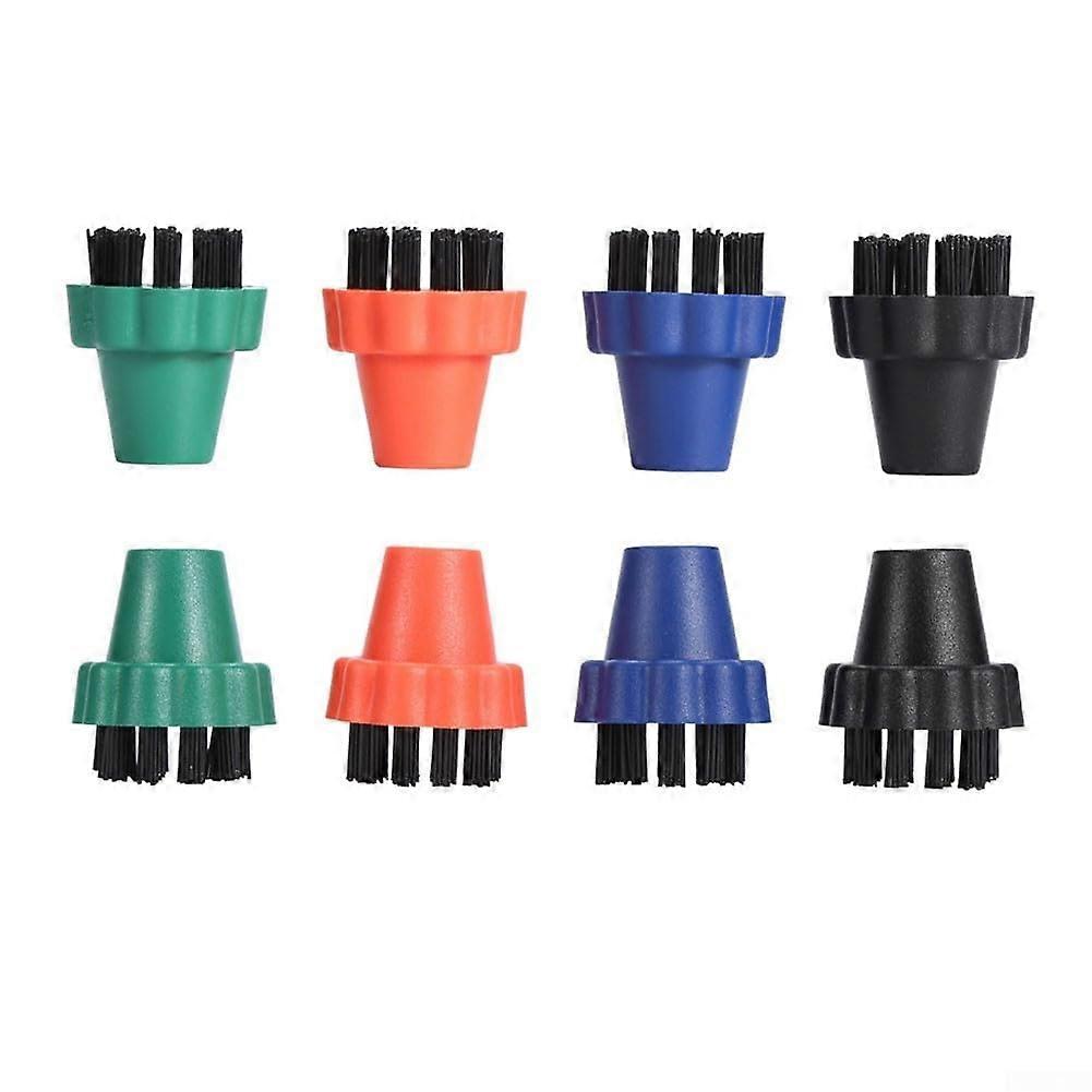 Nylon Brush Set for Vaporetto Steam Cleaners – 4 Pack for Targeted Floor and Grout Cleaning (4 & 8 Colors)