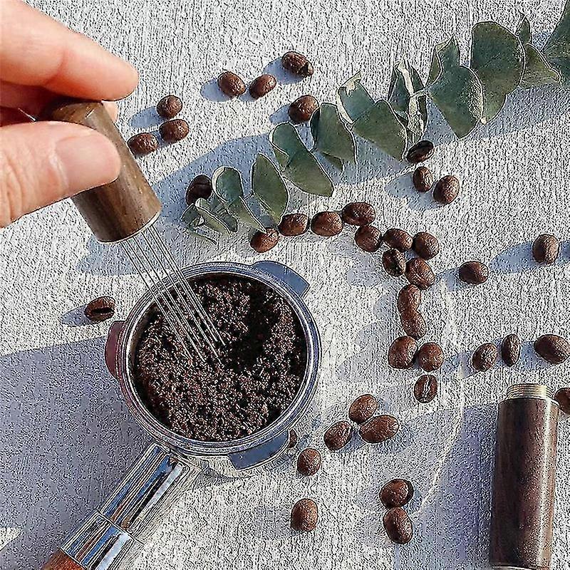 Tragbarer Espresso-Kaffeerührer & Verteilerwerkzeug mit 6 Nadeln - für Espresso-Liebhaber