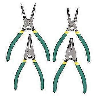 4 Piece Circlip Pliers Set, Includes Snap Circle Pliers for Mini Internal & External Use, Straight