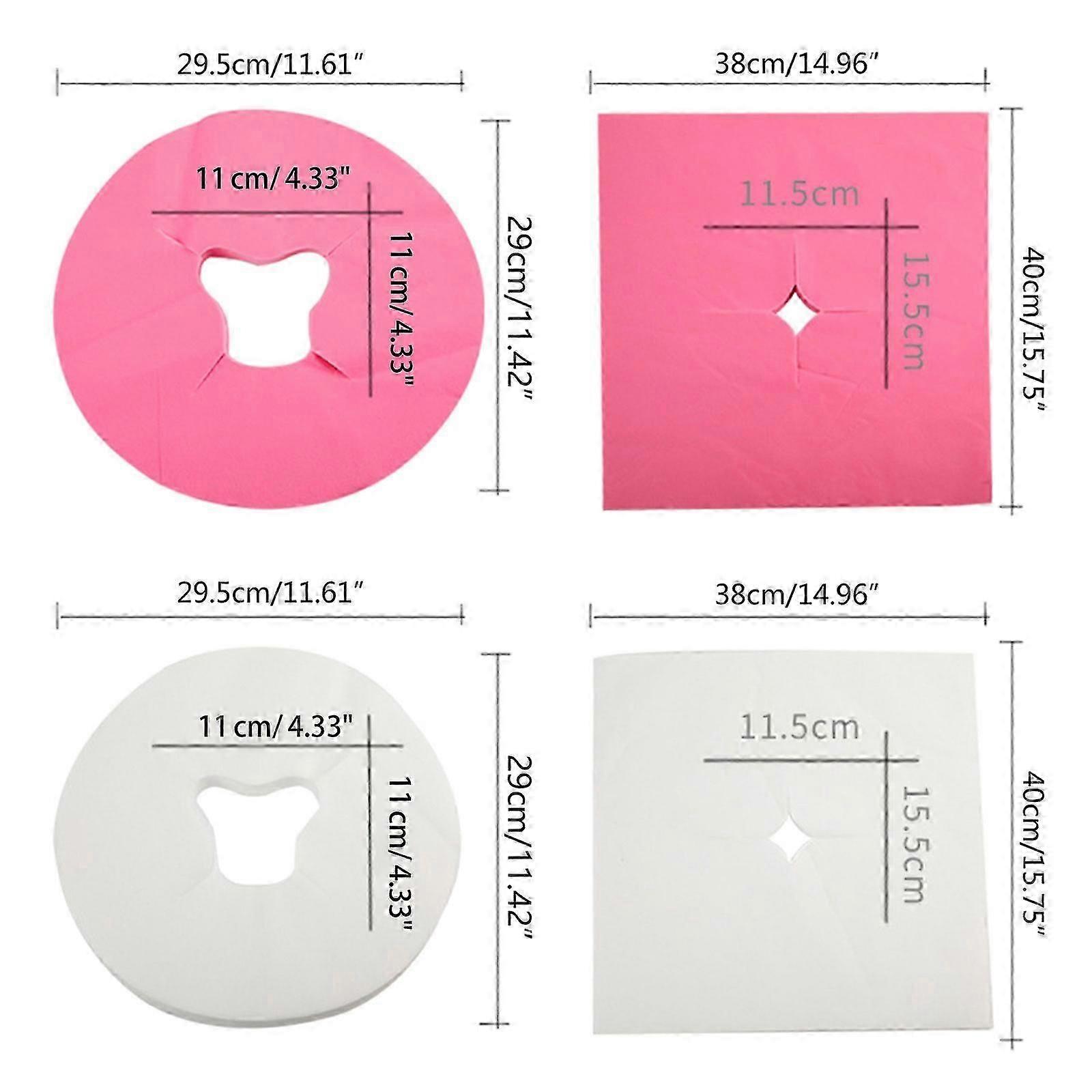 100Pcs Disposable Headrest Paper Pads Non-Woven Massage Face Rest Cradle Pillow