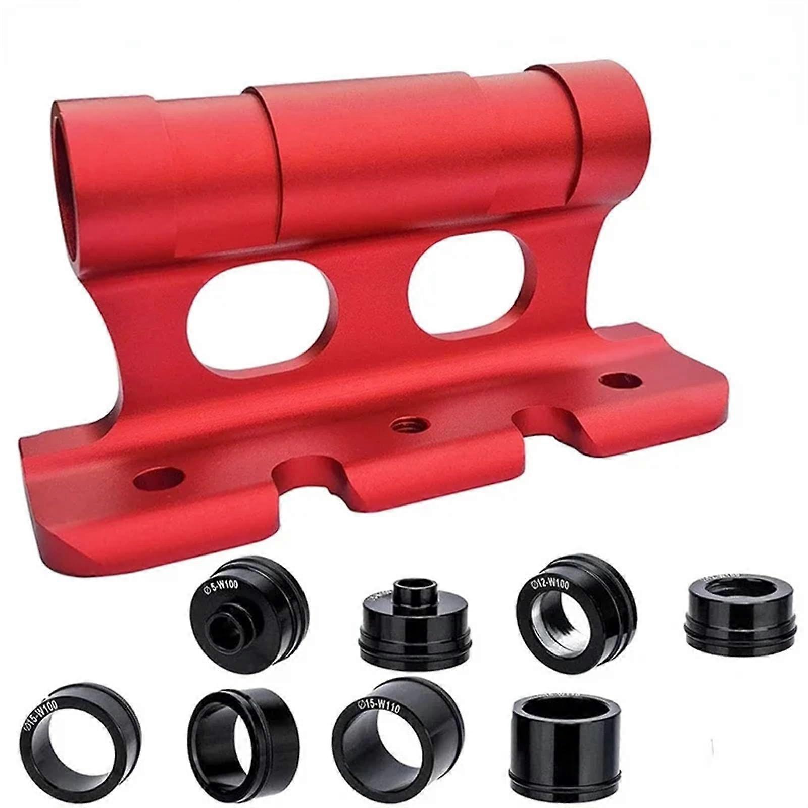 Bike Fork Mount Fixed Bicycle Rack for Thru Axle and Boost Forks, Adjustable Roof Bracket for Mountain and Road Bikes, Red