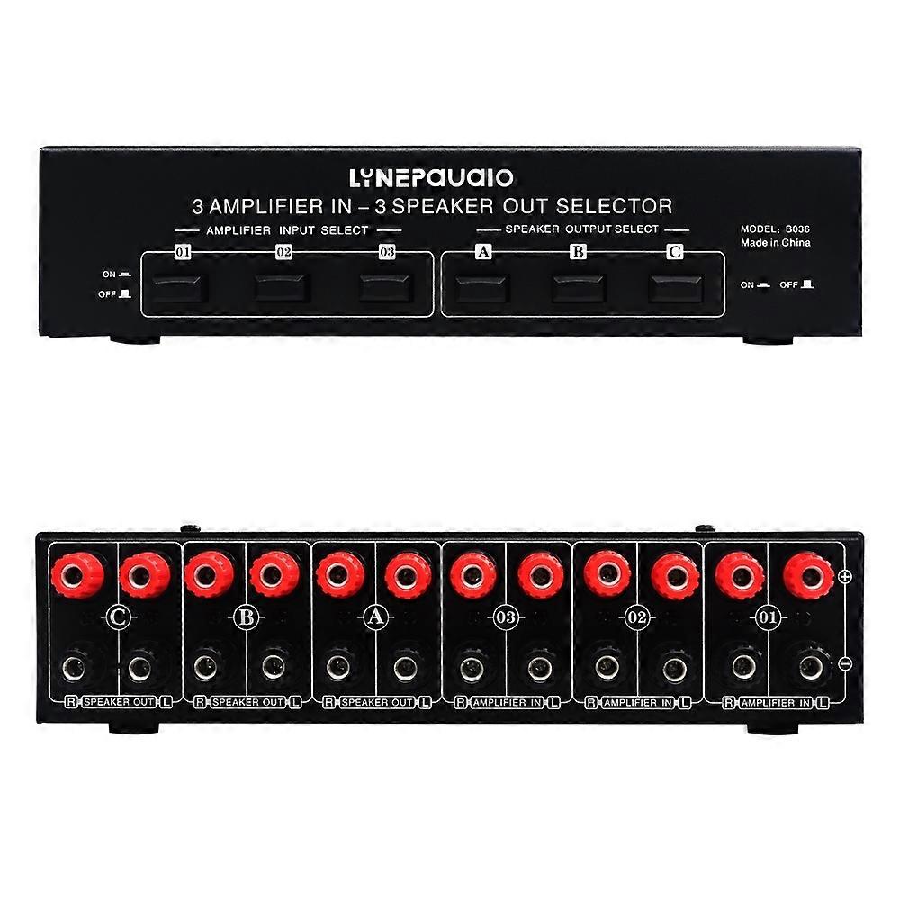 3 In 3 Out Power Amplifier Speaker Switcher B036