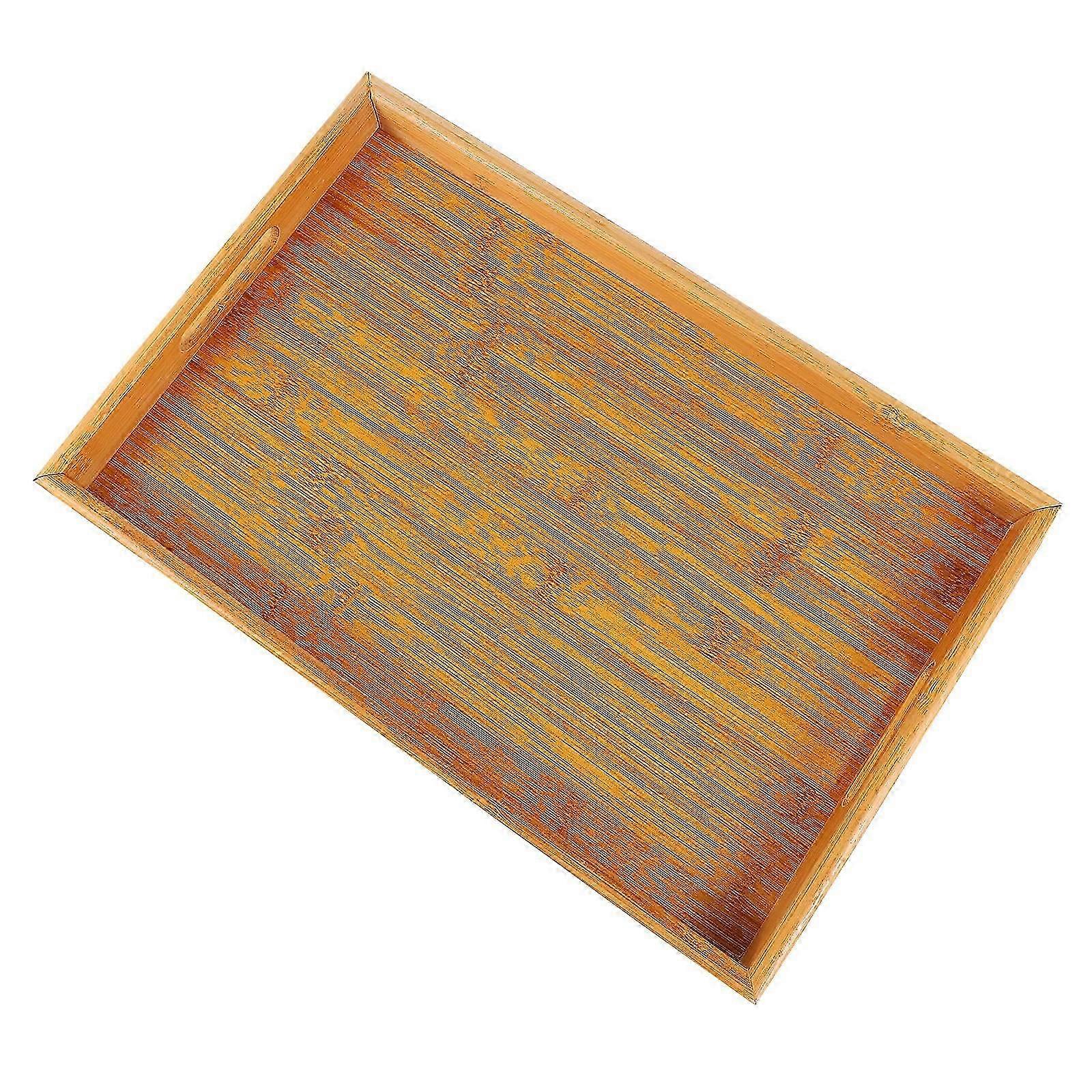 Serving Trays Bamboo Serving Tray Kitchenware Elegant Waterproof Safe Odorless 1Pack