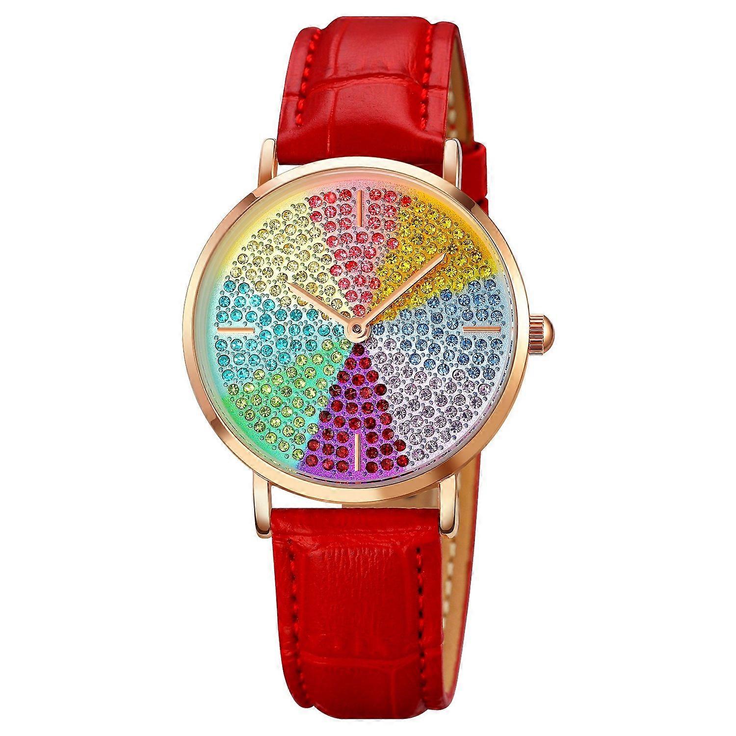 SKMEI 1811 Eight Color Diamond Dial Quartz Watch for Ladies