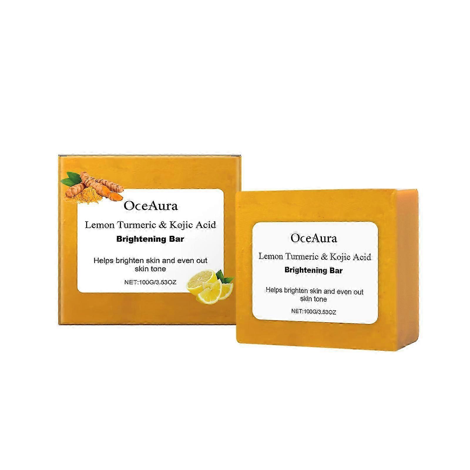 OceAura Lemon Turmeric Soap for Cleansing, Bathing, Gentle Cleansing, Radiant Skincare, Suitable for Face and Body