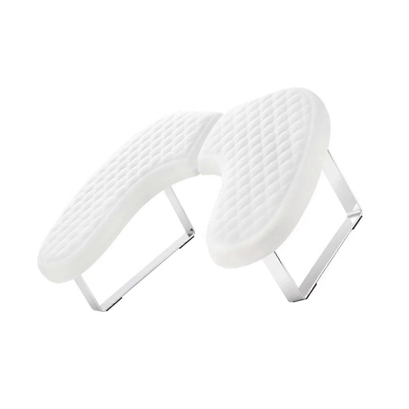 Manicure Hand Cushion Arm Rest Professional Nail Technician Support Pillow Anti Slip Bottom And Contoured Shape  White