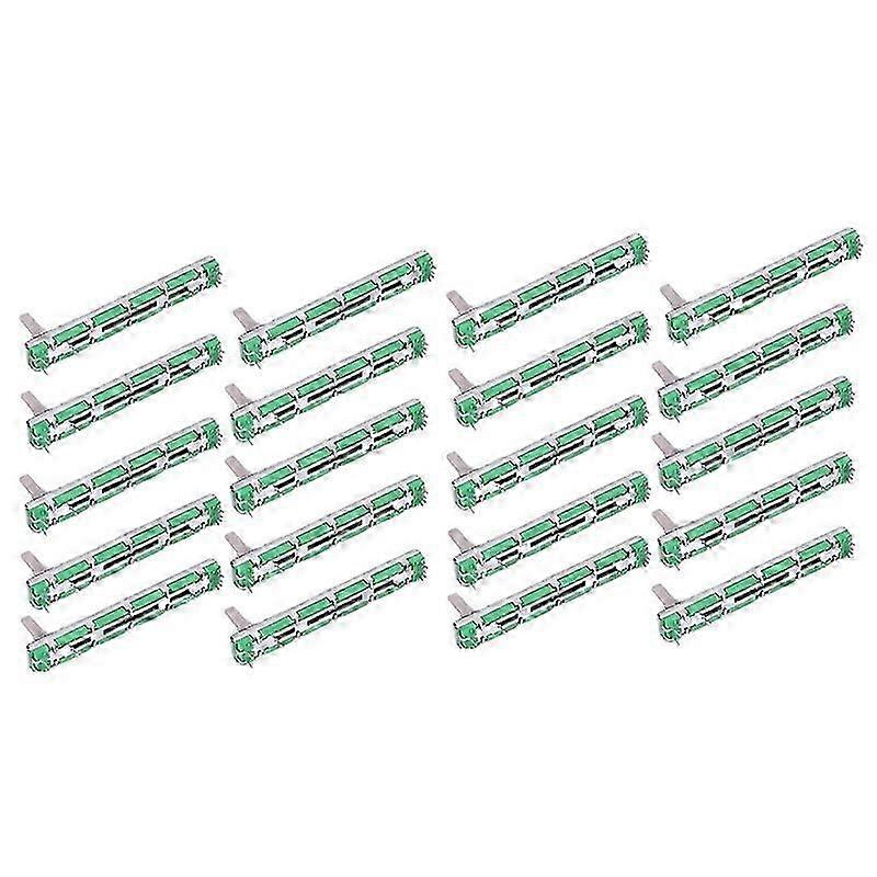 20Pcs B10K potentiometer for mixer fader 75mm straight slide