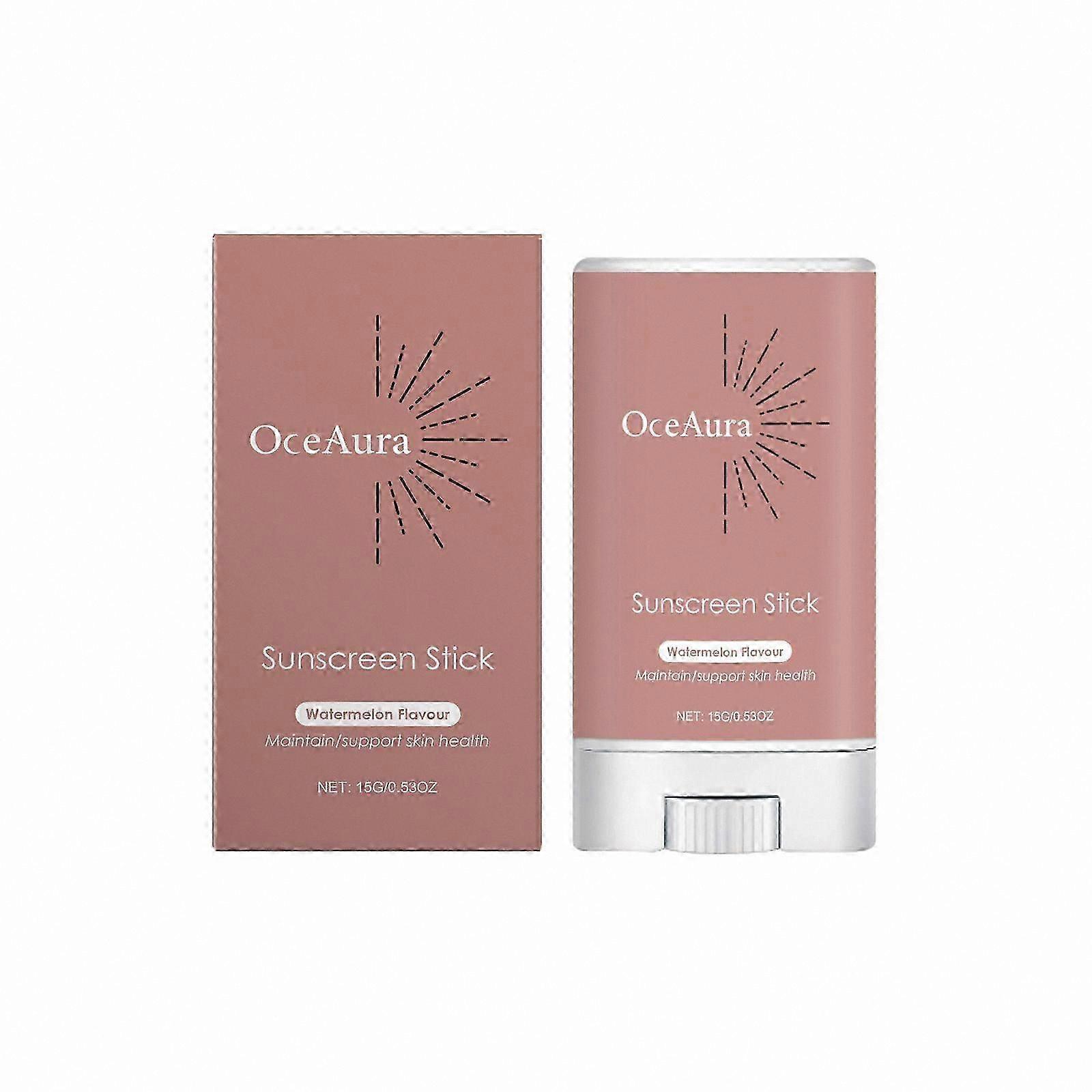 Watermelon Scented Mineral Sunscreen Stick for Face & Body, 15g Moisturizing Non-Greasy SPF Protection