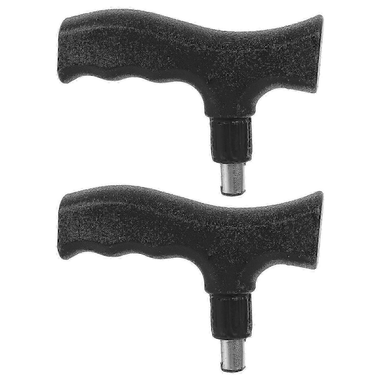2pcs Anti-Slip Cane Handles for Elderly - Replacement Walking Stick Grips, Crutch Handle Accessories for Walking Aid
