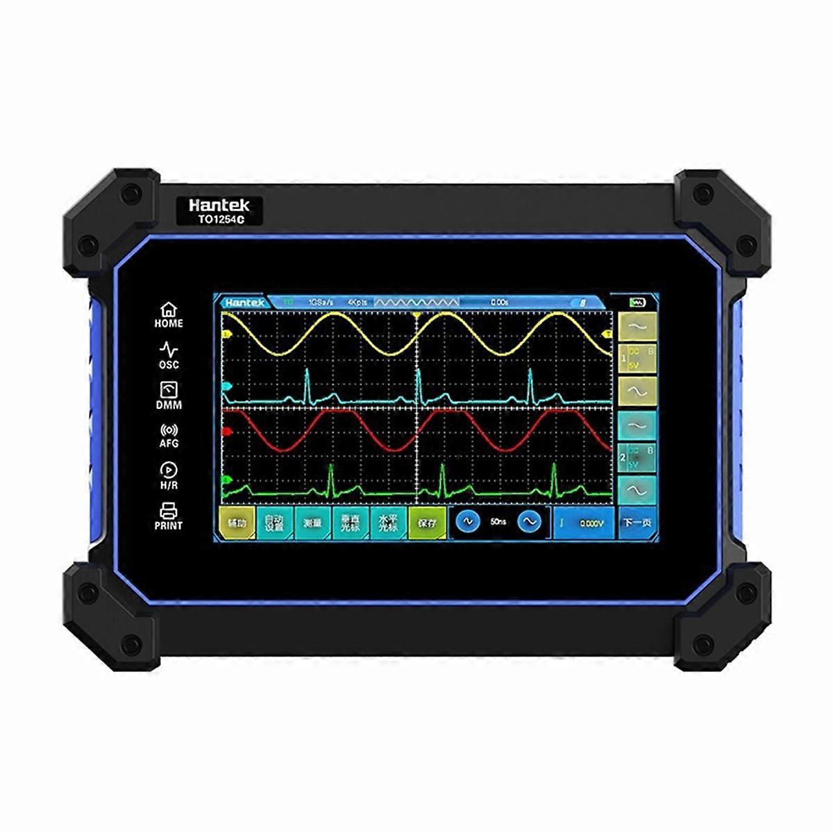 Touch Screen Digital Oscilloscope 2 Channels 110Mhz Hanheld Osciloscopio + Signal Source +Multimeter EU Plug
