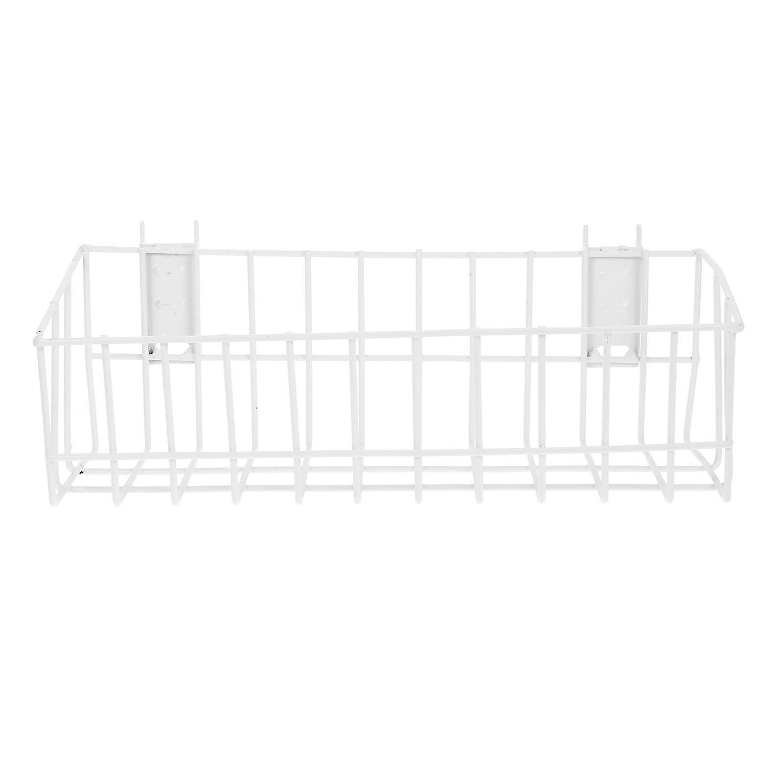 Wall Mounted Wire Basket Document Holder For Nursery Classroom Books White 28.00X11.00X10.20Cm Storage 1Pack