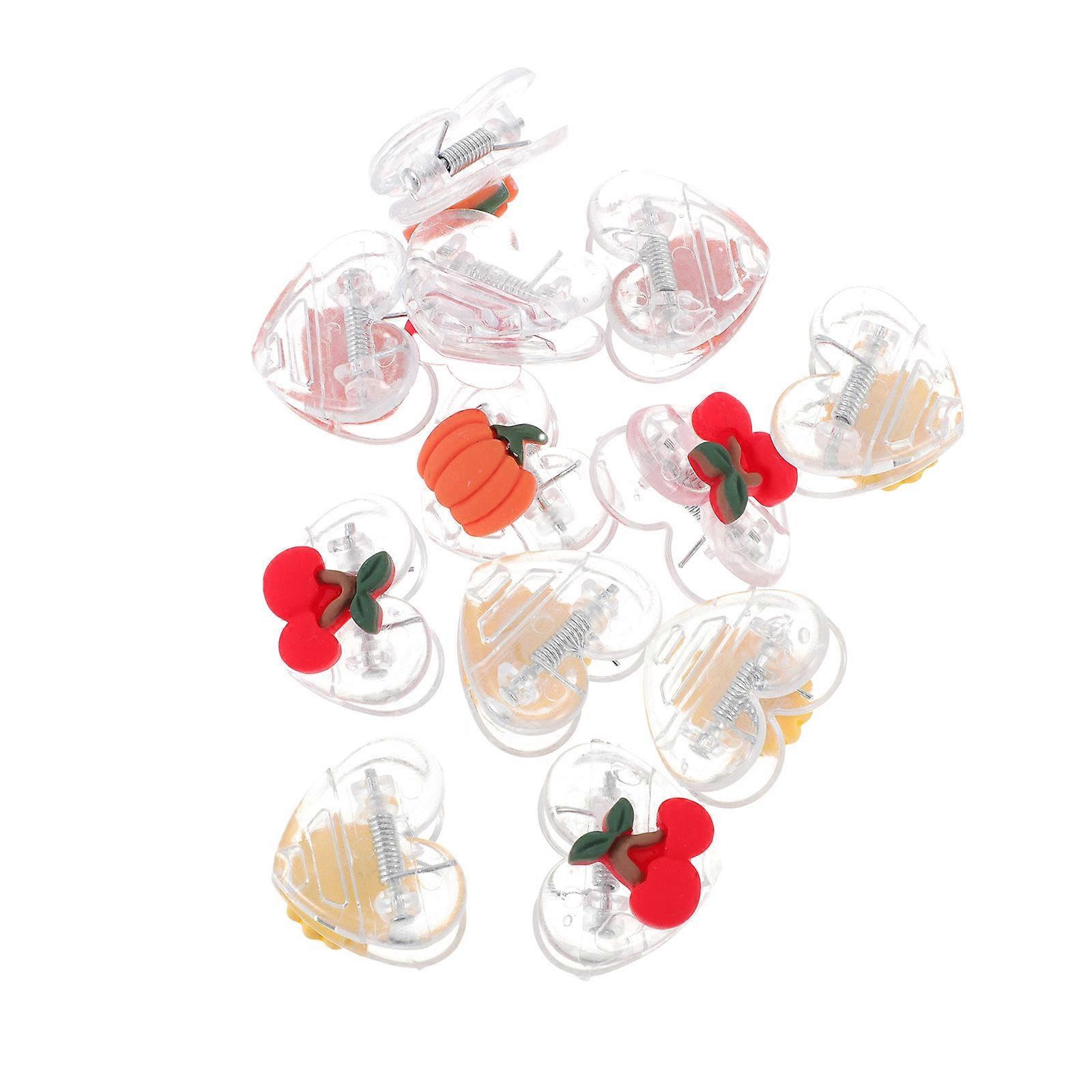 Office File Clamps Small Clips for Storage 12Pcs Cartoon Design