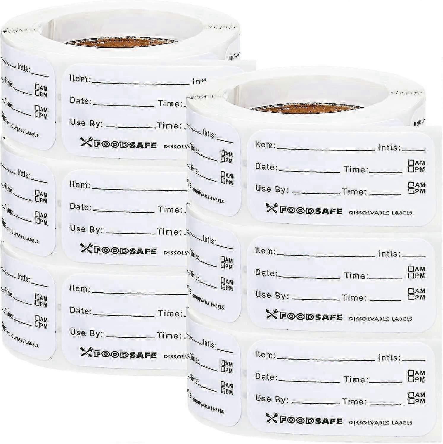 2025 Food Labels For Catering Food Date Storage Labels Removable Freezer Labels For Containers Easy Remove, Food Safety Date Sticker For Kitchen Resta