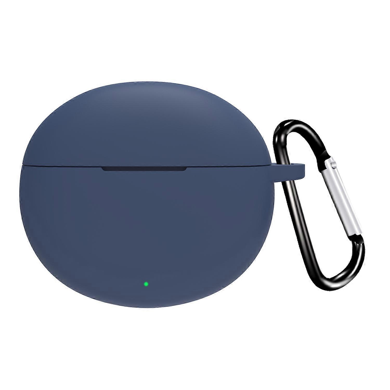 TKdaddy For Honor Earbuds X8 Protective Case Bluetooth-Compatible Earphone Silicone Cover with Hook Dark Blue