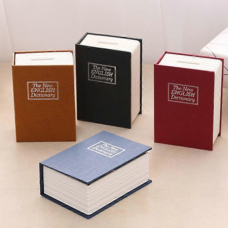 Mini Book Safe Dictionary Kids Piggy Bank with Lock Desktop Storage Box Banknote piggy bank with lock