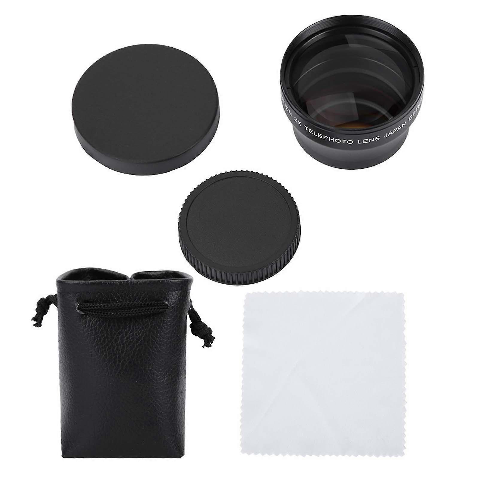 2X Magnification High Definition Converter Telephoto Lens for 37mm Mount Camera