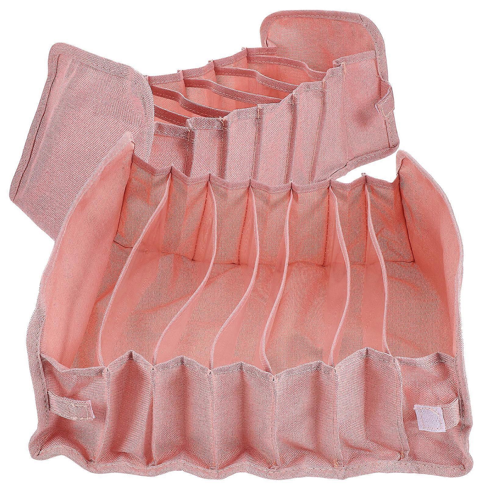 Underwear Organizer Cloth Drawer Organizer for Storage 1Set Pink Foldable Box