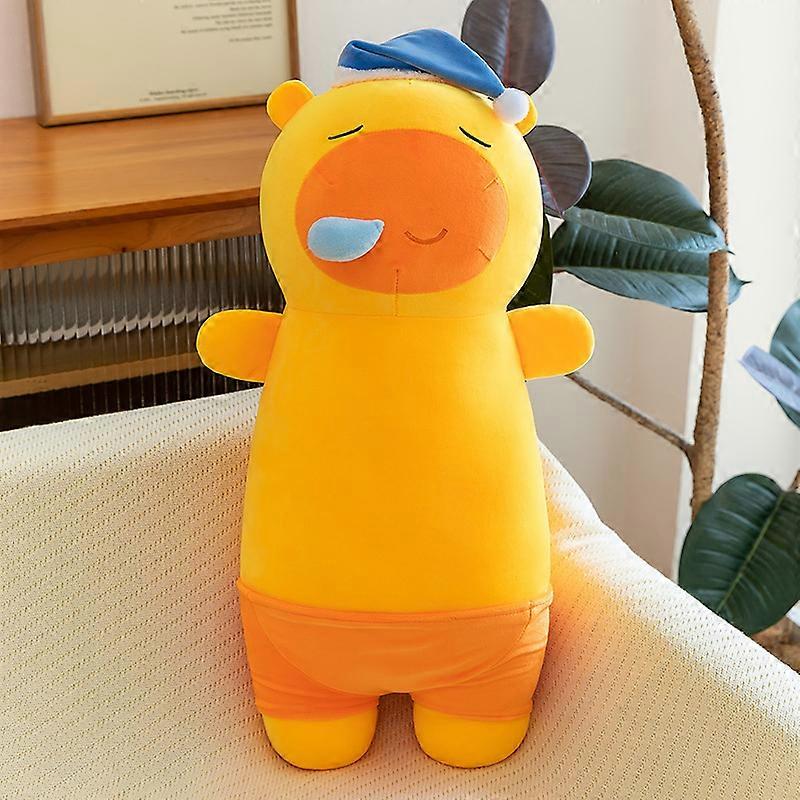 New Sleepy Snoring Capybara Plush Pillow Stuffed Animal Toy for Sleeping Leg Hugging Gift